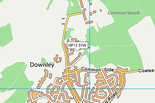 HP13 5YW map - OS VectorMap District (Ordnance Survey)
