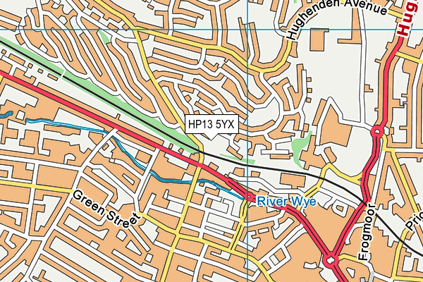 HP13 5YX map - OS VectorMap District (Ordnance Survey) HP13 5YX map - OS VectorMap District (Ordnance Survey)