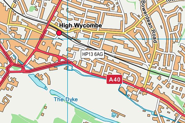 HP13 6AG map - OS VectorMap District (Ordnance Survey)