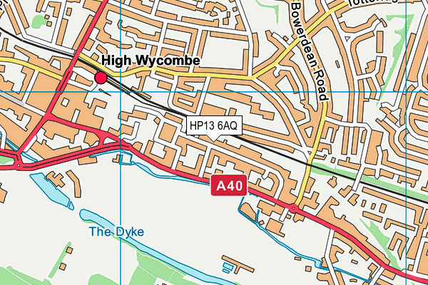 HP13 6AQ map - OS VectorMap District (Ordnance Survey)