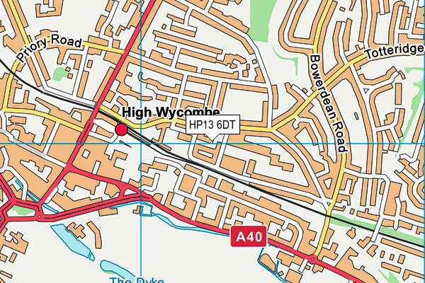 HP13 6DT map - OS VectorMap District (Ordnance Survey) HP13 6DT map - OS VectorMap District (Ordnance Survey)