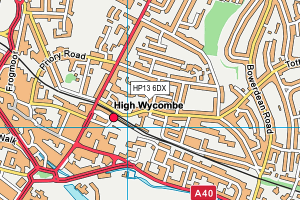 HP13 6DX map - OS VectorMap District (Ordnance Survey) HP13 6DX map - OS VectorMap District (Ordnance Survey)