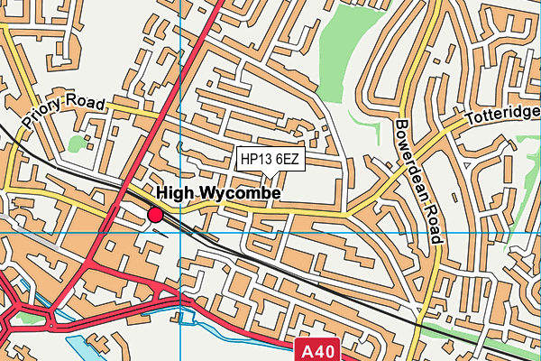 HP13 6EZ map - OS VectorMap District (Ordnance Survey) HP13 6EZ map - OS VectorMap District (Ordnance Survey)