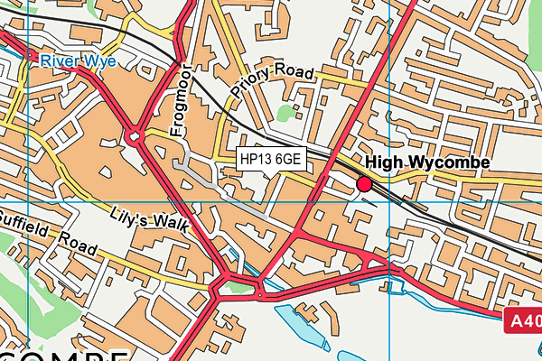 HP13 6GE map - OS VectorMap District (Ordnance Survey)