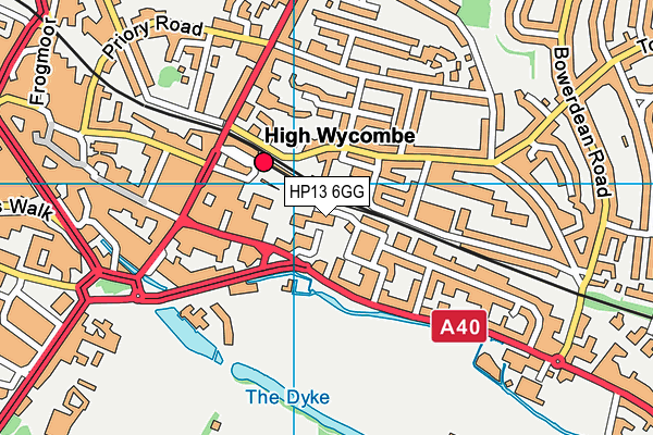 HP13 6GG map - OS VectorMap District (Ordnance Survey)