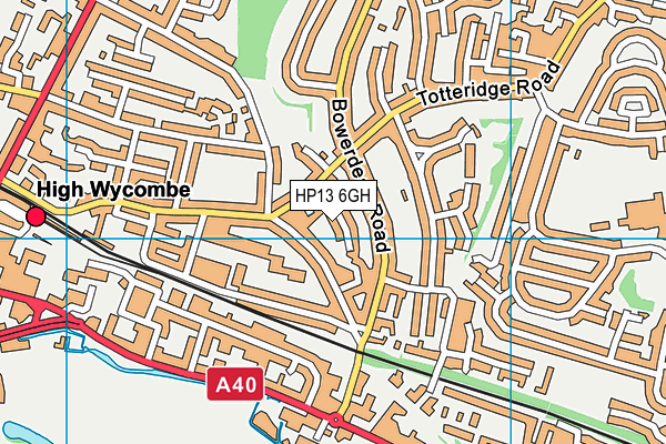 HP13 6GH map - OS VectorMap District (Ordnance Survey) HP13 6GH map - OS VectorMap District (Ordnance Survey)