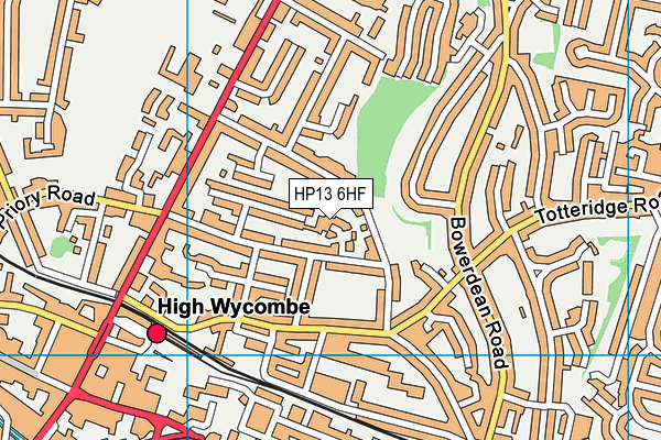 HP13 6HF map - OS VectorMap District (Ordnance Survey) HP13 6HF map - OS VectorMap District (Ordnance Survey)