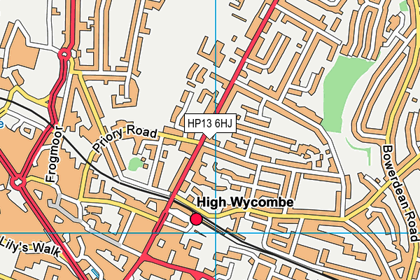 HP13 6HJ map - OS VectorMap District (Ordnance Survey)