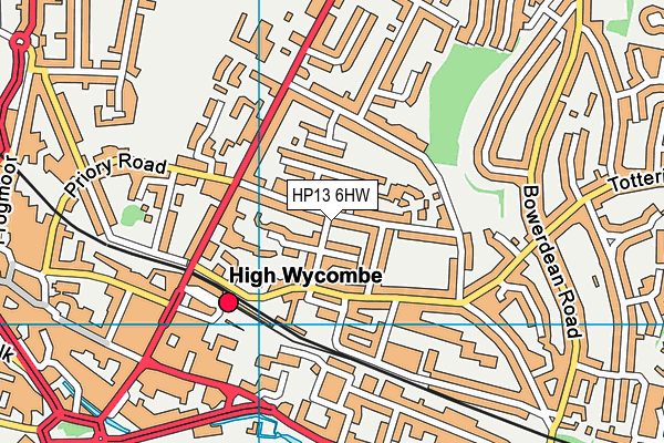 HP13 6HW map - OS VectorMap District (Ordnance Survey) HP13 6HW map - OS VectorMap District (Ordnance Survey)