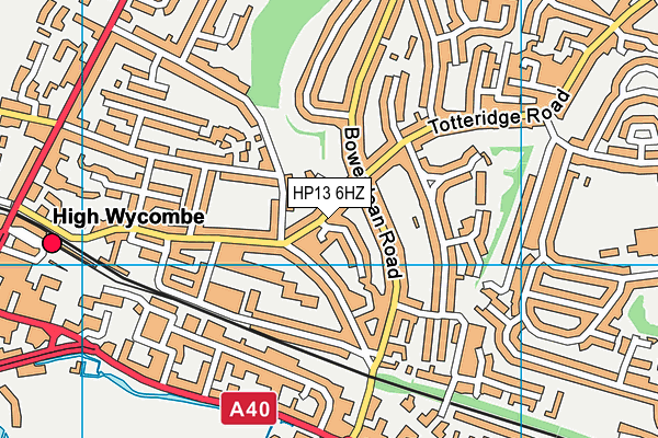 HP13 6HZ map - OS VectorMap District (Ordnance Survey) HP13 6HZ map - OS VectorMap District (Ordnance Survey)
