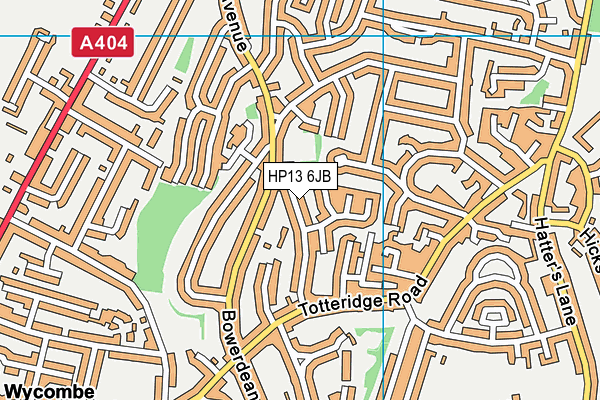 HP13 6JB map - OS VectorMap District (Ordnance Survey) HP13 6JB map - OS VectorMap District (Ordnance Survey)