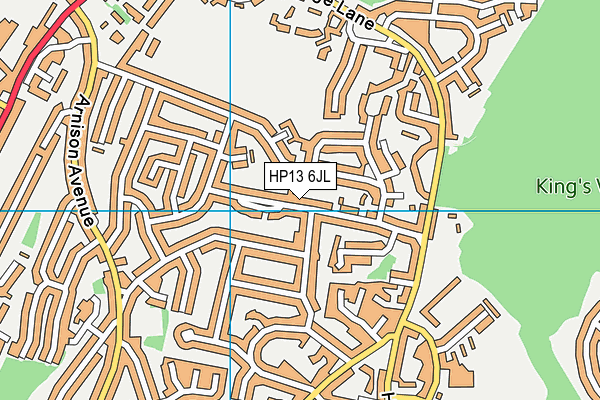 HP13 6JL map - OS VectorMap District (Ordnance Survey) HP13 6JL map - OS VectorMap District (Ordnance Survey)