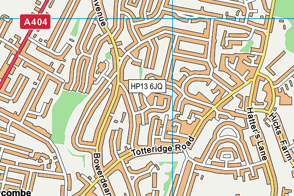 HP13 6JQ map - OS VectorMap District (Ordnance Survey) HP13 6JQ map - OS VectorMap District (Ordnance Survey)