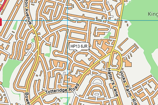HP13 6JR map - OS VectorMap District (Ordnance Survey) HP13 6JR map - OS VectorMap District (Ordnance Survey)