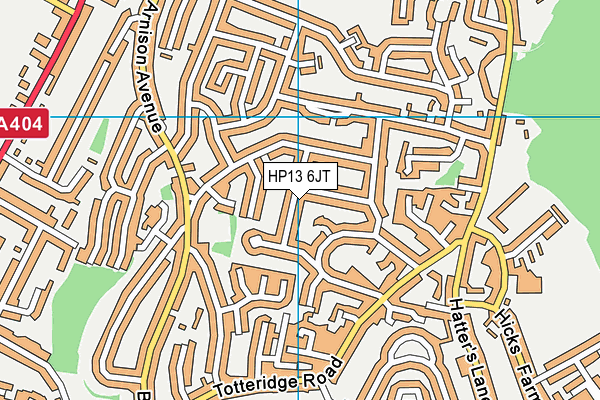 HP13 6JT map - OS VectorMap District (Ordnance Survey) HP13 6JT map - OS VectorMap District (Ordnance Survey)