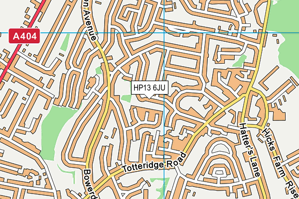 HP13 6JU map - OS VectorMap District (Ordnance Survey) HP13 6JU map - OS VectorMap District (Ordnance Survey)
