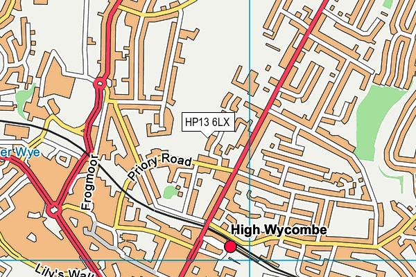 HP13 6LX map - OS VectorMap District (Ordnance Survey) HP13 6LX map - OS VectorMap District (Ordnance Survey)