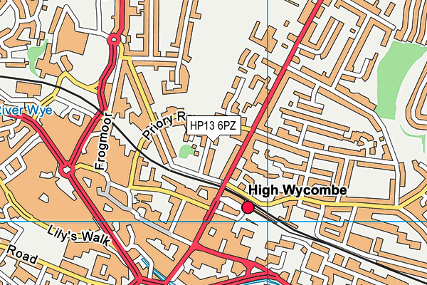 HP13 6PZ map - OS VectorMap District (Ordnance Survey)