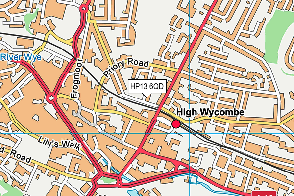 HP13 6QD map - OS VectorMap District (Ordnance Survey)