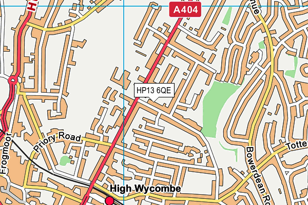 HP13 6QE map - OS VectorMap District (Ordnance Survey)