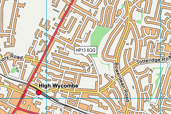 HP13 6QG map - OS VectorMap District (Ordnance Survey)