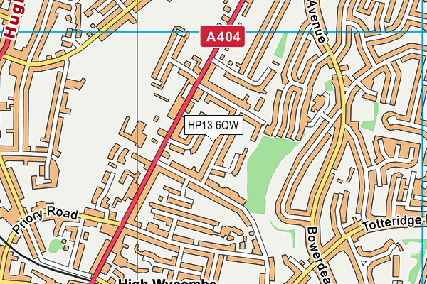 HP13 6QW map - OS VectorMap District (Ordnance Survey) HP13 6QW map - OS VectorMap District (Ordnance Survey)