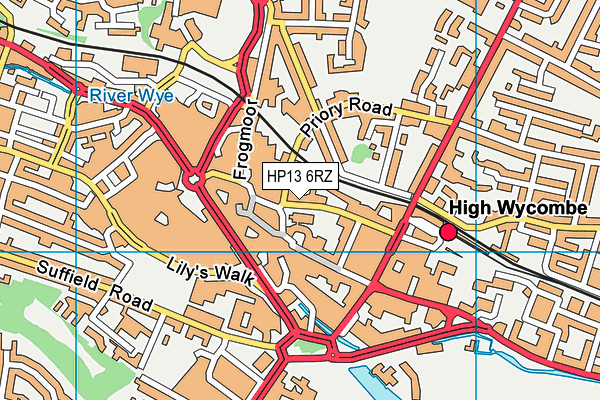 HP13 6RZ map - OS VectorMap District (Ordnance Survey)