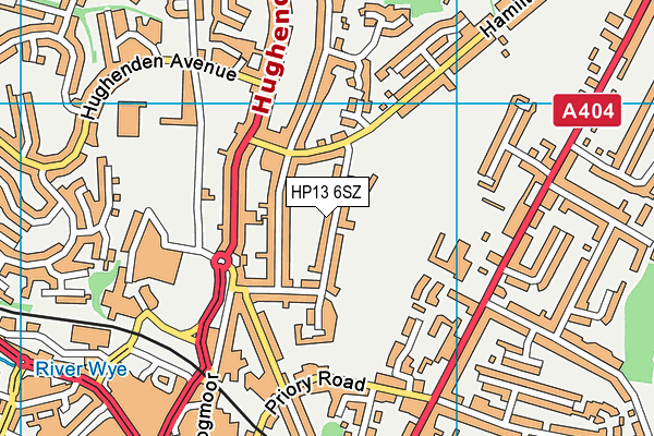 HP13 6SZ map - OS VectorMap District (Ordnance Survey)