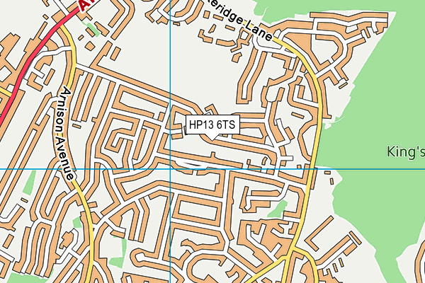 HP13 6TS map - OS VectorMap District (Ordnance Survey) HP13 6TS map - OS VectorMap District (Ordnance Survey)