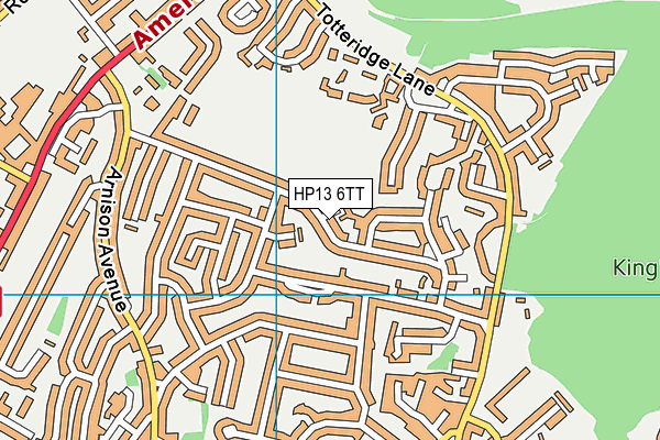 HP13 6TT map - OS VectorMap District (Ordnance Survey) HP13 6TT map - OS VectorMap District (Ordnance Survey)