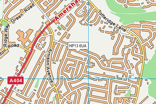 HP13 6UA map - OS VectorMap District (Ordnance Survey) HP13 6UA map - OS VectorMap District (Ordnance Survey)