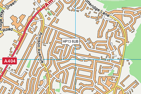 HP13 6UB map - OS VectorMap District (Ordnance Survey) HP13 6UB map - OS VectorMap District (Ordnance Survey)