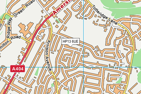 HP13 6UE map - OS VectorMap District (Ordnance Survey) HP13 6UE map - OS VectorMap District (Ordnance Survey)