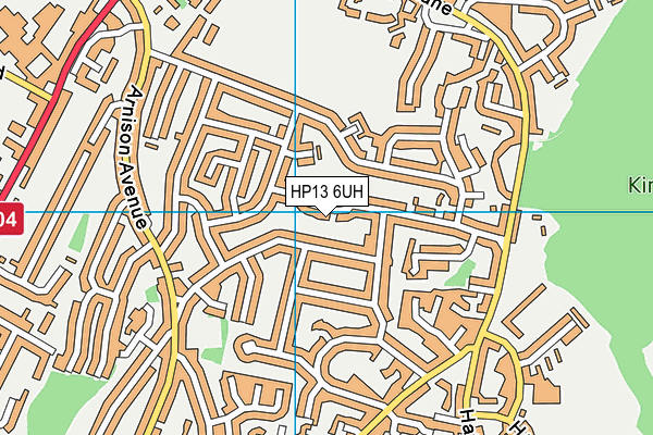 HP13 6UH map - OS VectorMap District (Ordnance Survey) HP13 6UH map - OS VectorMap District (Ordnance Survey)