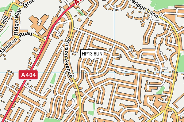 HP13 6UN map - OS VectorMap District (Ordnance Survey) HP13 6UN map - OS VectorMap District (Ordnance Survey)