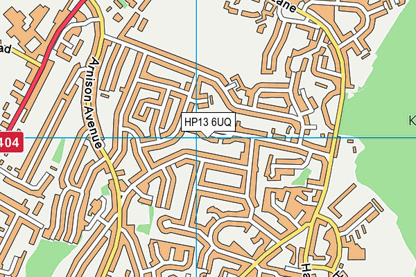 HP13 6UQ map - OS VectorMap District (Ordnance Survey) HP13 6UQ map - OS VectorMap District (Ordnance Survey)