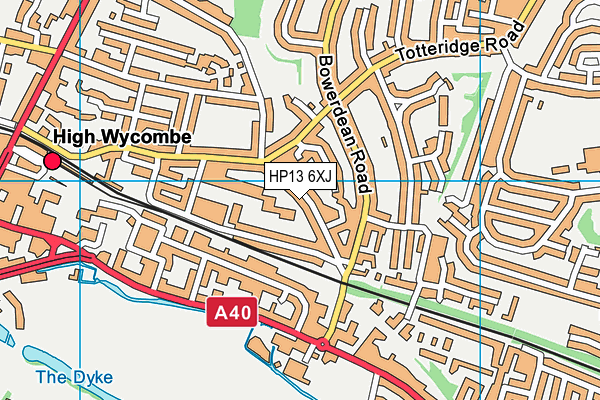 HP13 6XJ map - OS VectorMap District (Ordnance Survey)
