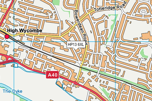 HP13 6XL map - OS VectorMap District (Ordnance Survey)