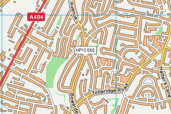 HP13 6XS map - OS VectorMap District (Ordnance Survey) HP13 6XS map - OS VectorMap District (Ordnance Survey)