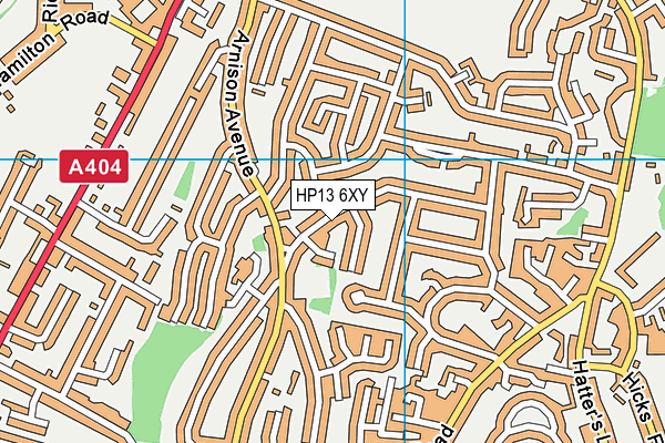 HP13 6XY map - OS VectorMap District (Ordnance Survey) HP13 6XY map - OS VectorMap District (Ordnance Survey)