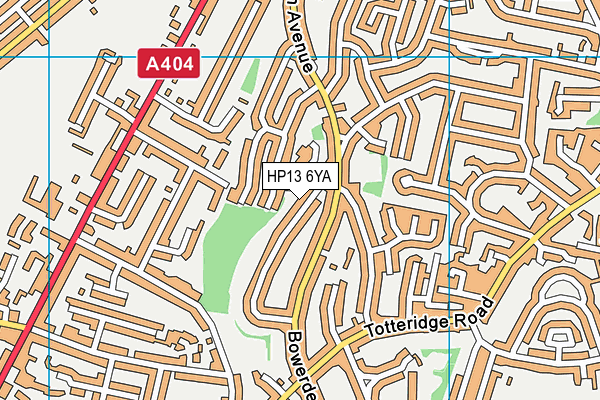 HP13 6YA map - OS VectorMap District (Ordnance Survey) HP13 6YA map - OS VectorMap District (Ordnance Survey)