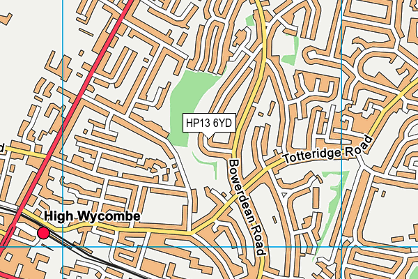 HP13 6YD map - OS VectorMap District (Ordnance Survey)