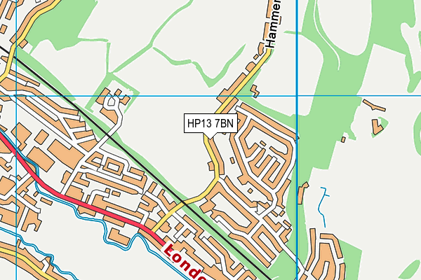 HP13 7BN map - OS VectorMap District (Ordnance Survey) HP13 7BN map - OS VectorMap District (Ordnance Survey)