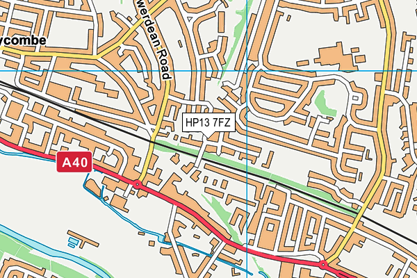 HP13 7FZ map - OS VectorMap District (Ordnance Survey)