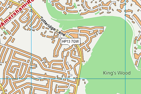 HP13 7GW map - OS VectorMap District (Ordnance Survey) HP13 7GW map - OS VectorMap District (Ordnance Survey)