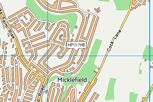 HP13 7HB map - OS VectorMap District (Ordnance Survey) HP13 7HB map - OS VectorMap District (Ordnance Survey)
