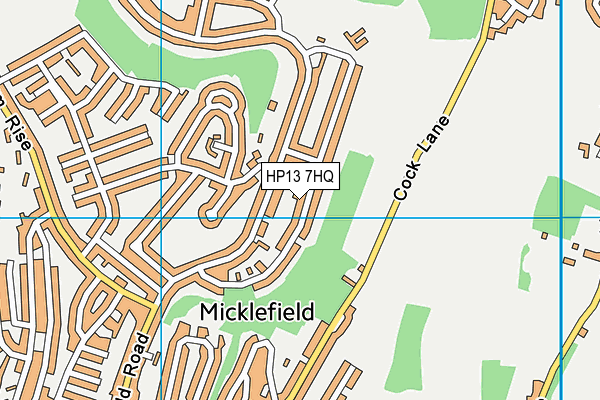 HP13 7HQ map - OS VectorMap District (Ordnance Survey) HP13 7HQ map - OS VectorMap District (Ordnance Survey)