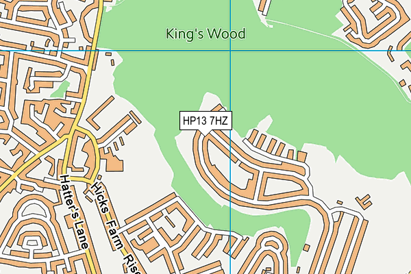 HP13 7HZ map - OS VectorMap District (Ordnance Survey) HP13 7HZ map - OS VectorMap District (Ordnance Survey)