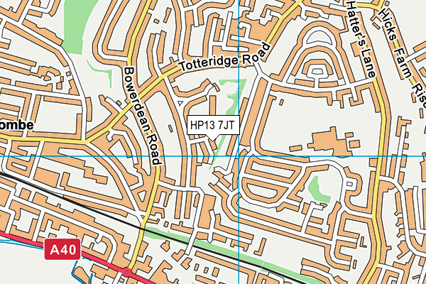 HP13 7JT map - OS VectorMap District (Ordnance Survey) HP13 7JT map - OS VectorMap District (Ordnance Survey)