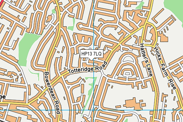 HP13 7LQ map - OS VectorMap District (Ordnance Survey) HP13 7LQ map - OS VectorMap District (Ordnance Survey)